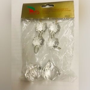 New 6 Crystal Ornaments Christmas